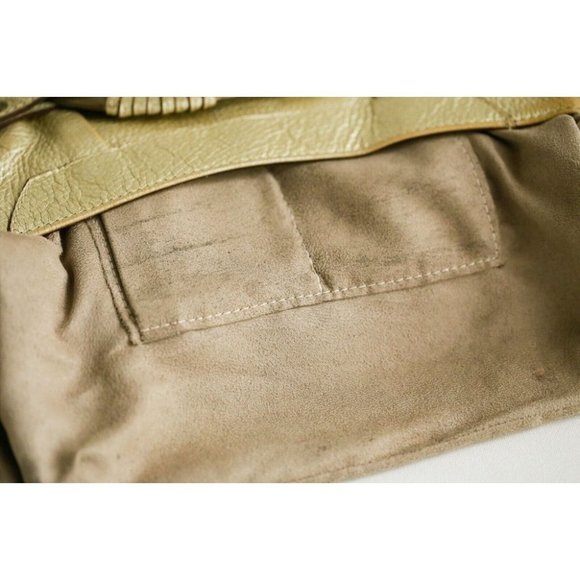 Tod's Vintage Y2K Leather Gold Tone  Oval Large Buckle Shoulder Bag - Picture 11 of 11